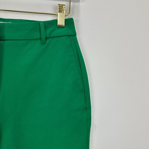 Boden Kew Bi Stretch Pants Green Womens US 2 Long Cotton Tapered Straight Ankle - Picture 8 of 16